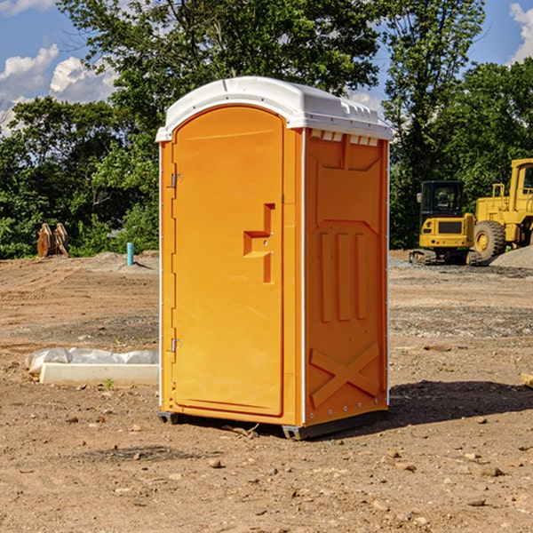 how often are the porta potties cleaned and serviced during a rental period in Huron IN